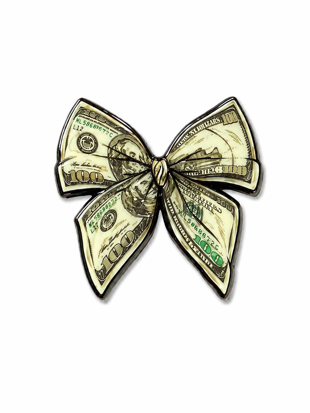 Money Bow Metal Phone Sticker