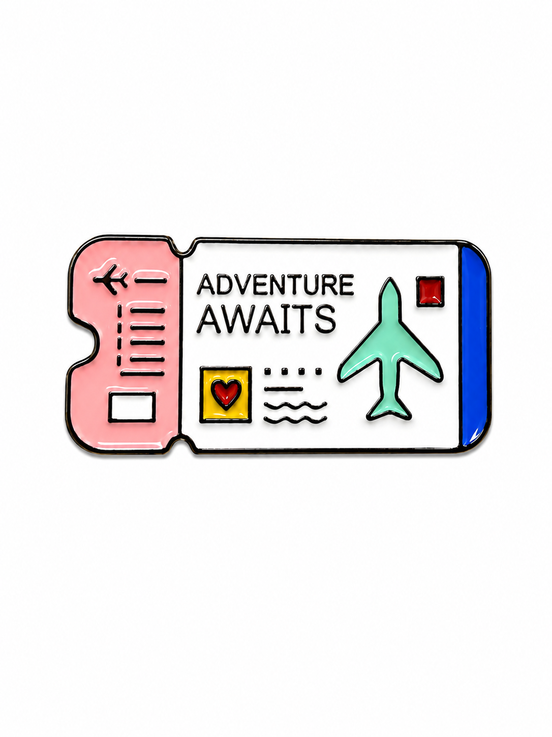 Adventure Awaits Boarding Pass Metal Phone Sticker
