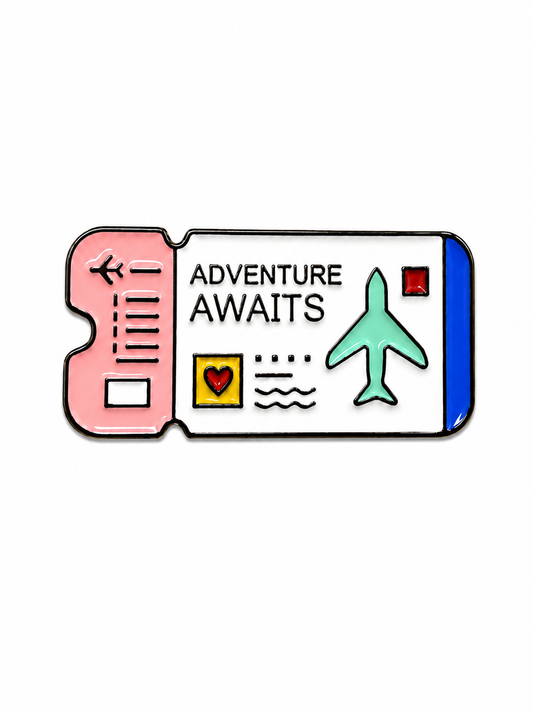 Adventure Awaits Boarding Pass Metal Phone Sticker