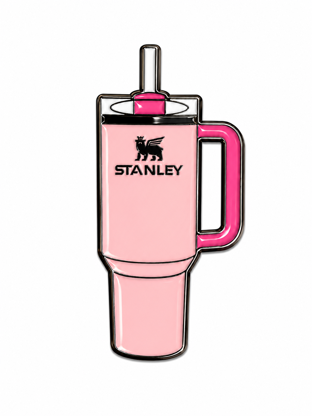 Pink Stanley Metal Phone Sticker