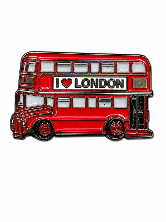London Double Decker Bus Metal Phone Sticker