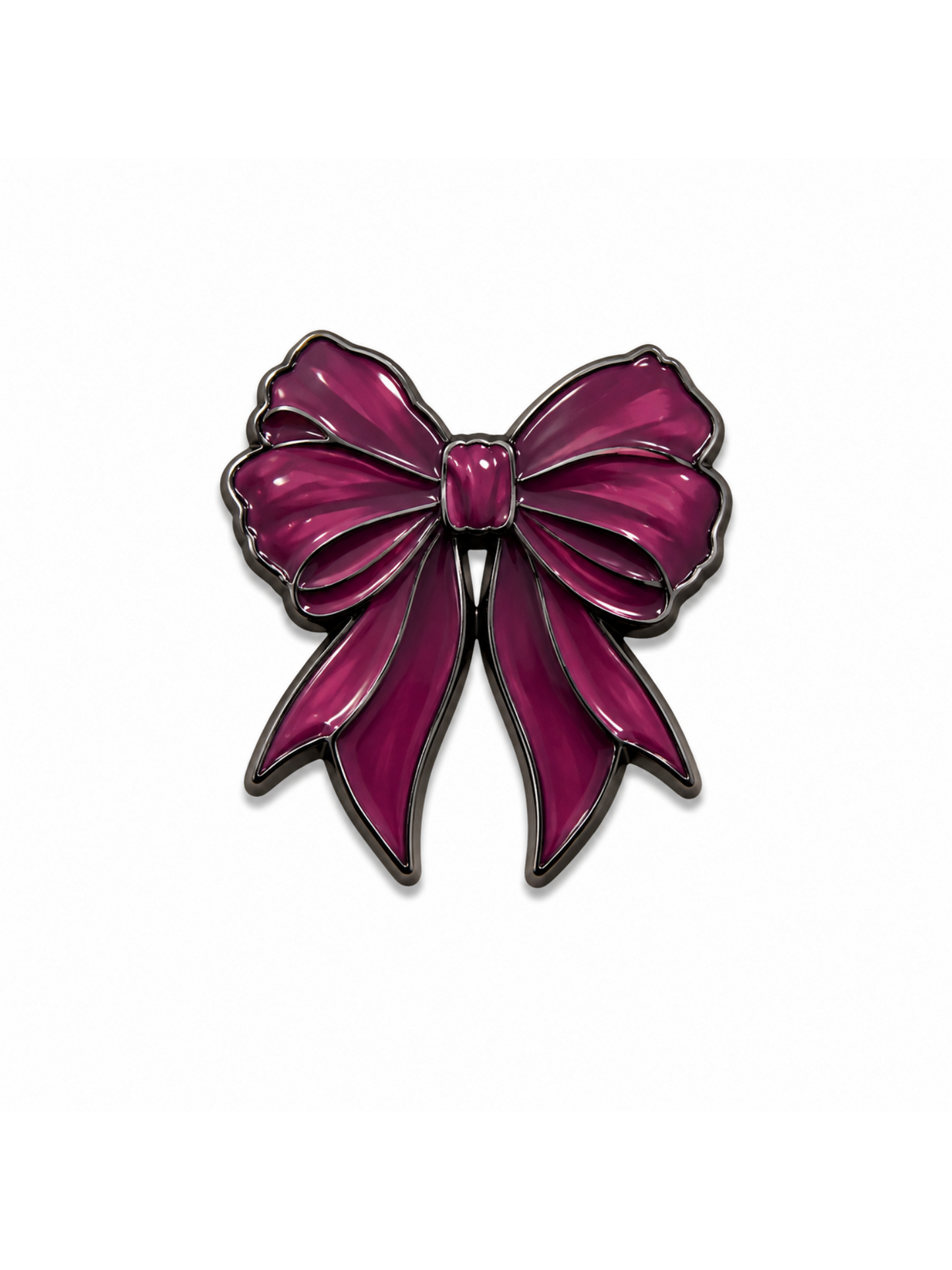 Pink Luxe Bow Metal Phone Sticker