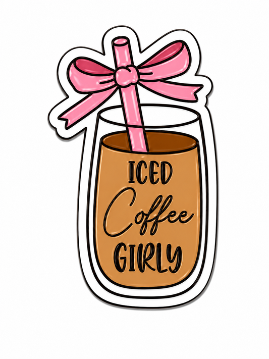 Coffee Girly Metal Phone Sticker