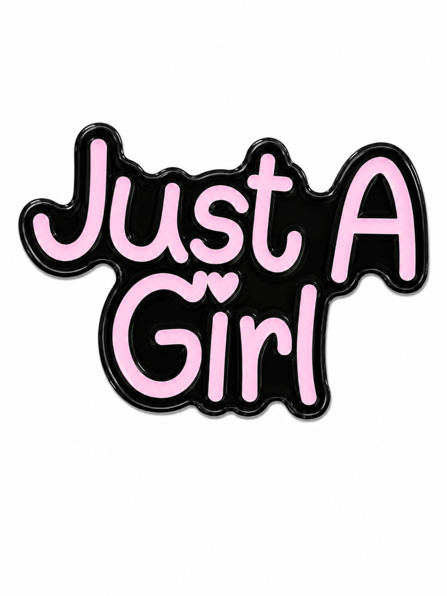 Just A Girl Metal Phone Sticker