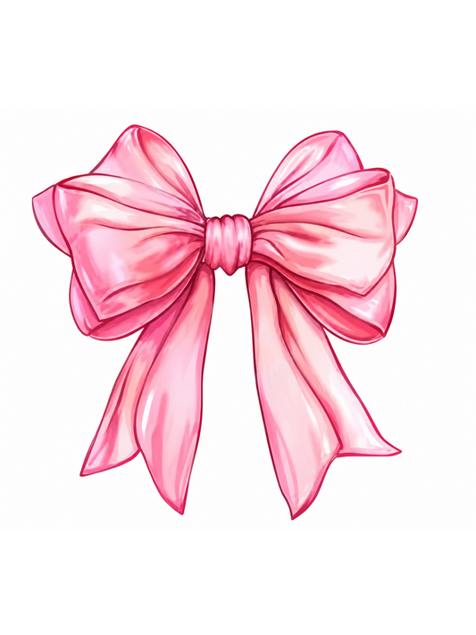 Pink Bow Metal Phone Sticker