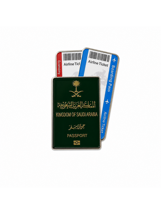 Saudi Traveler Metal Phone Sticker 🇸🇦