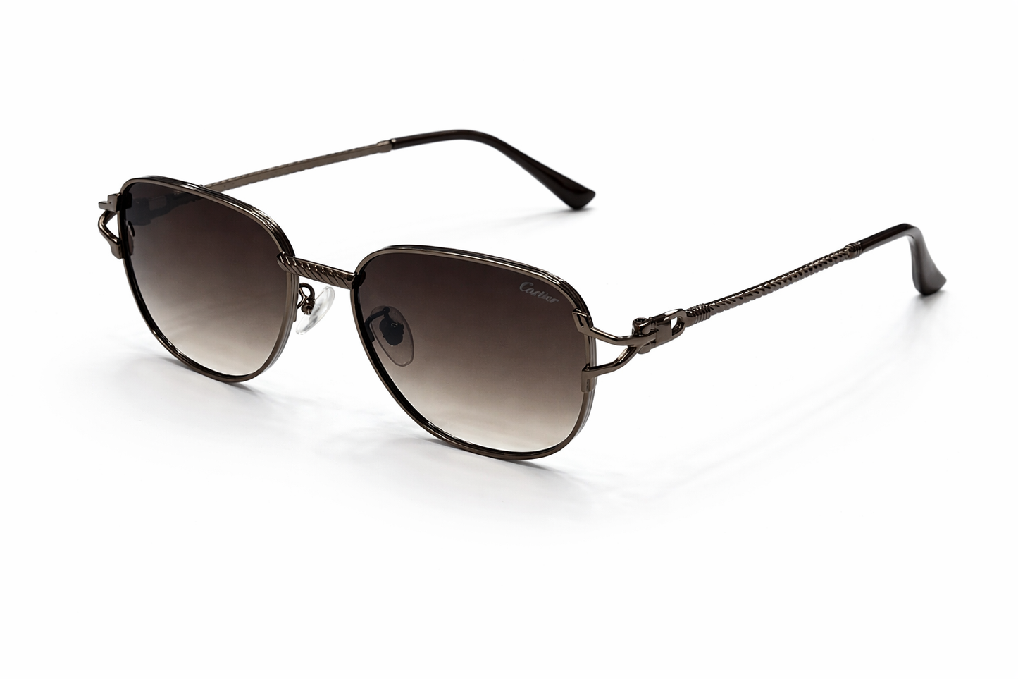 Cartier Elite Square Metal Sunglasses - Men’s