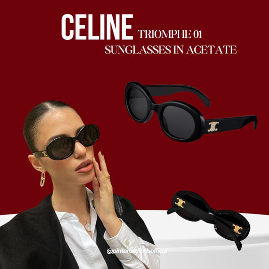 Celine Triomphe 01 Sunglasses - Acetate Oval Frame