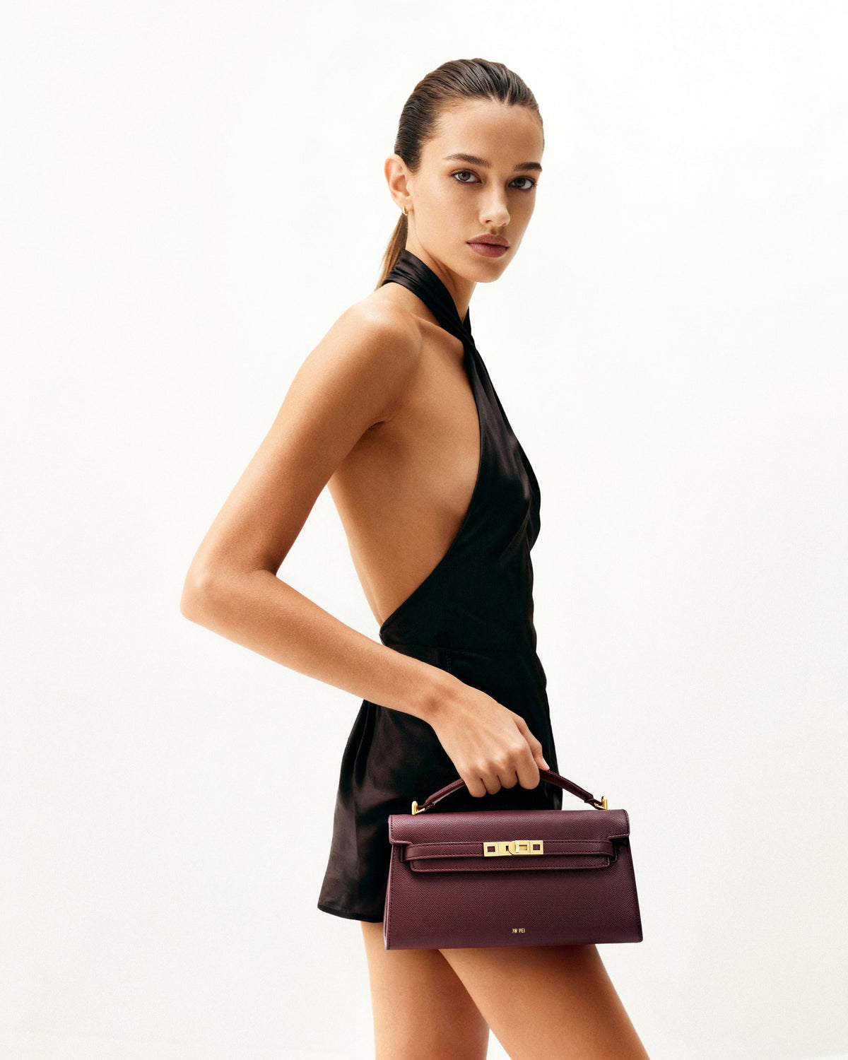 JW PIE - Noor Top Handle Bag - Deep Burgundy