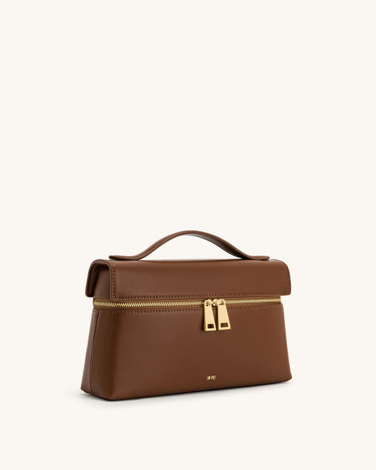 Thea top handle bag - brown
