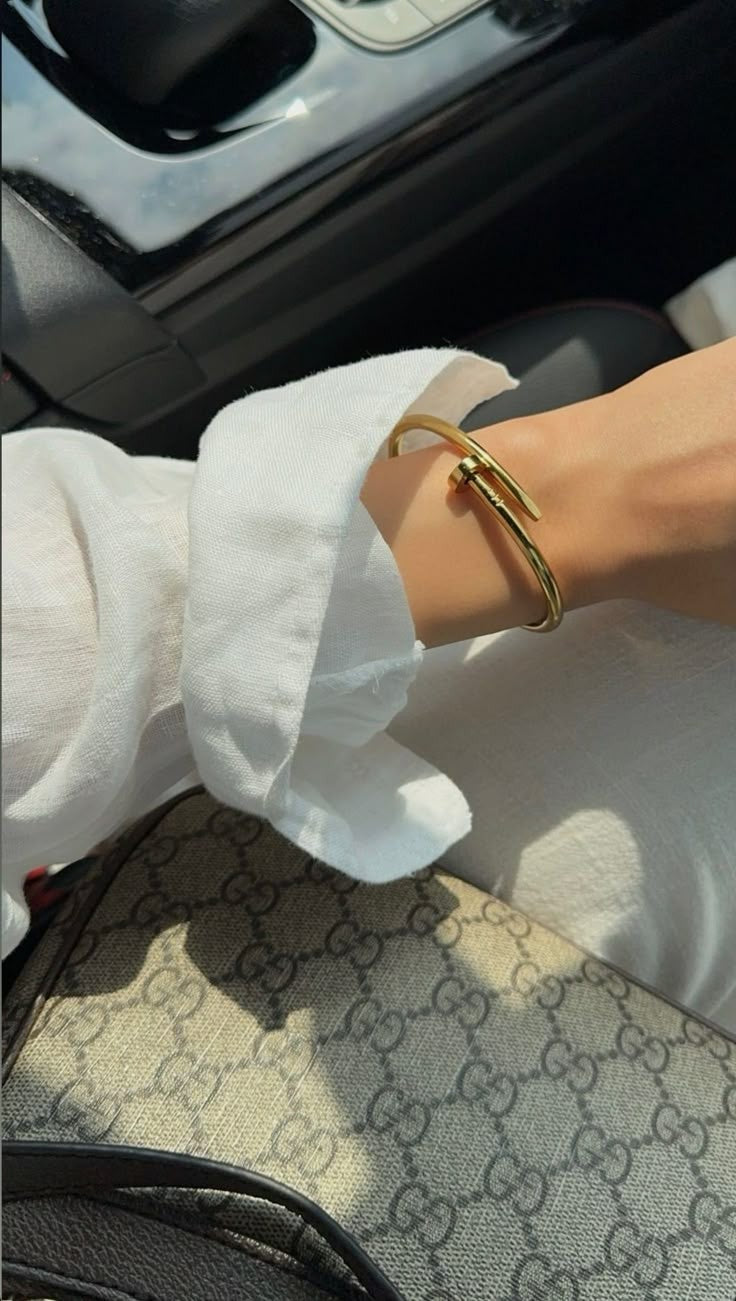 Cartier Nail Bracelet | Stainless Steel | 18K Gold Plated