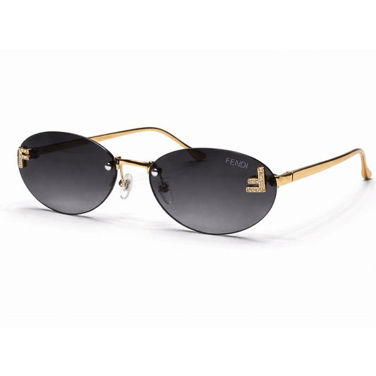 Fendi First Crystal Oval Sunglasses