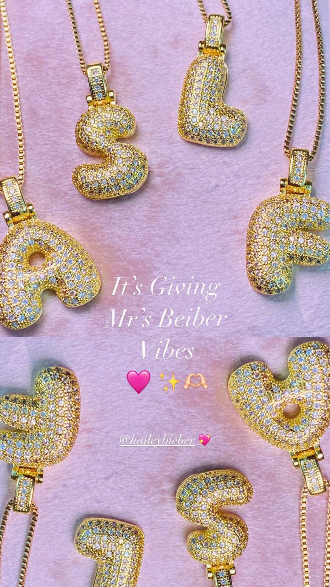Bubble Letter Necklace – Gold | 18K Gold Plated Stainless Steel | Tarnish-Free