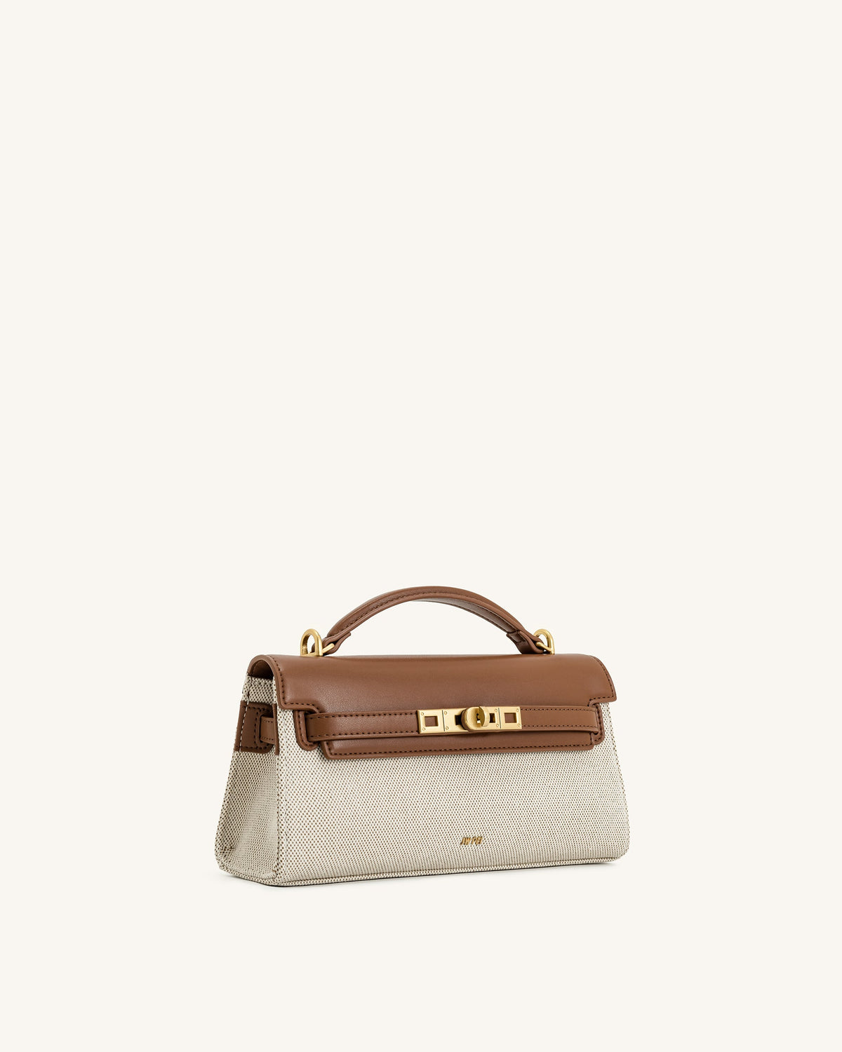 JW PIE - Noor Top Handle Bag - Brown Canvas