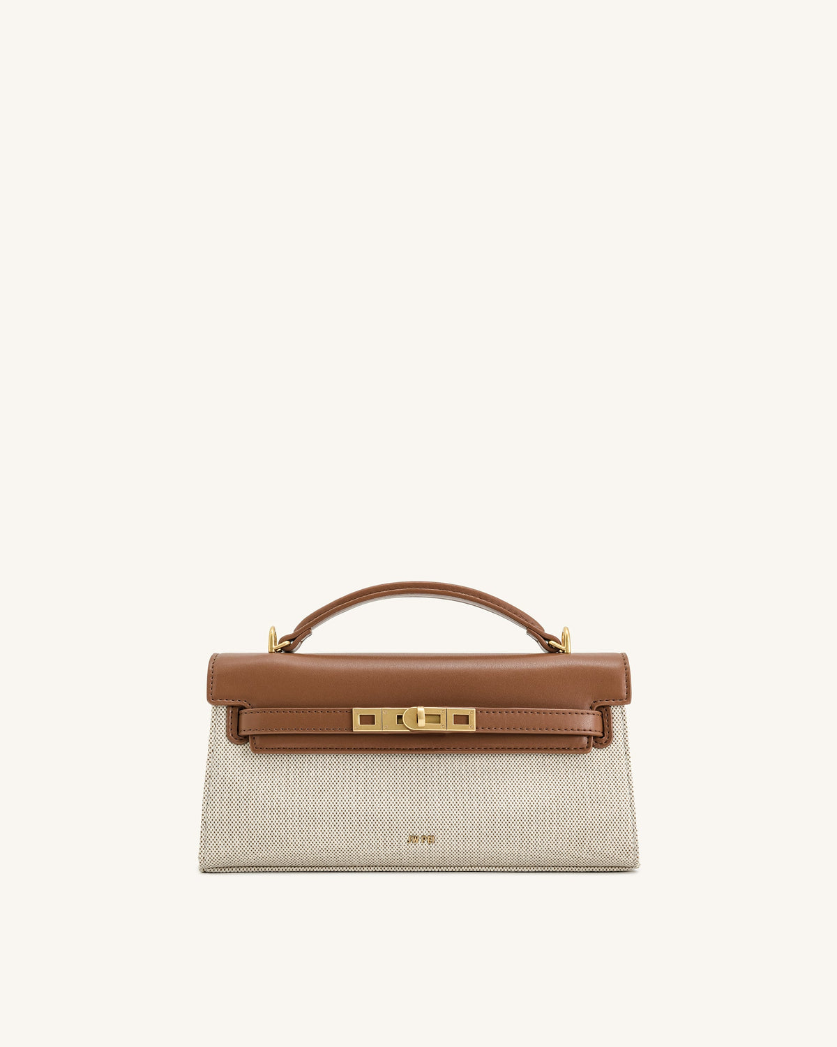 JW PIE - Noor Top Handle Bag - Brown Canvas