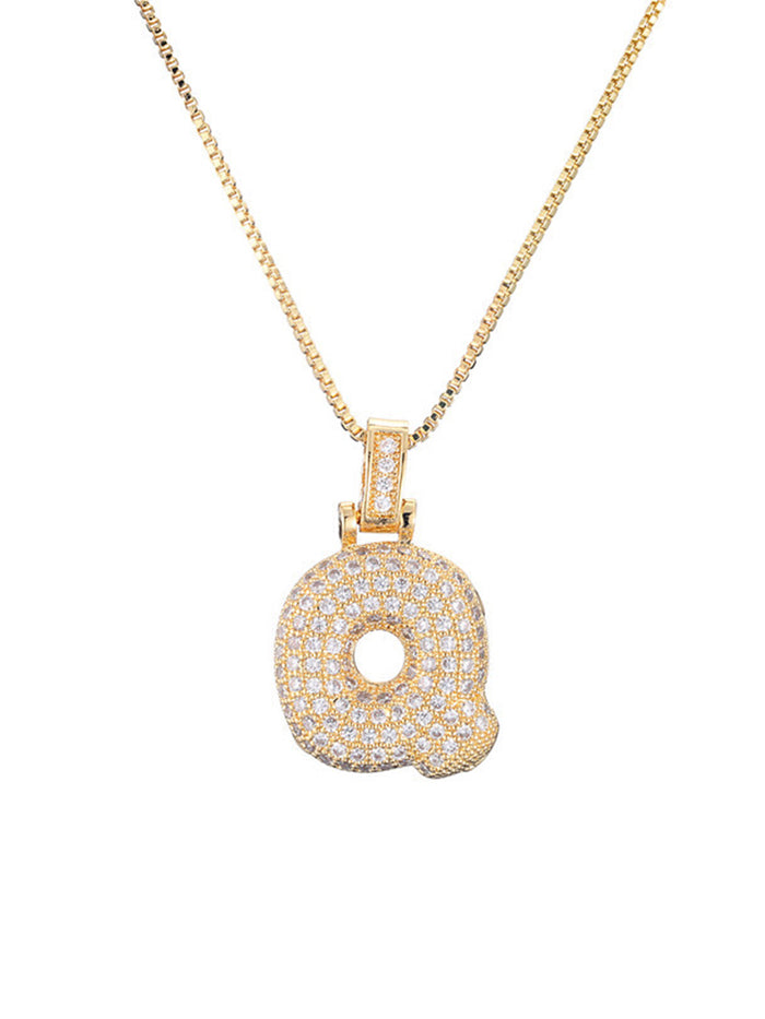 Bubble Letter Necklace – Gold | 18K Gold Plated Stainless Steel | Tarnish-Free