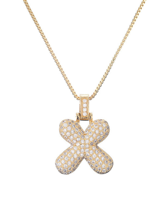 Bubble Letter Necklace – Gold | 18K Gold Plated Stainless Steel | Tarnish-Free