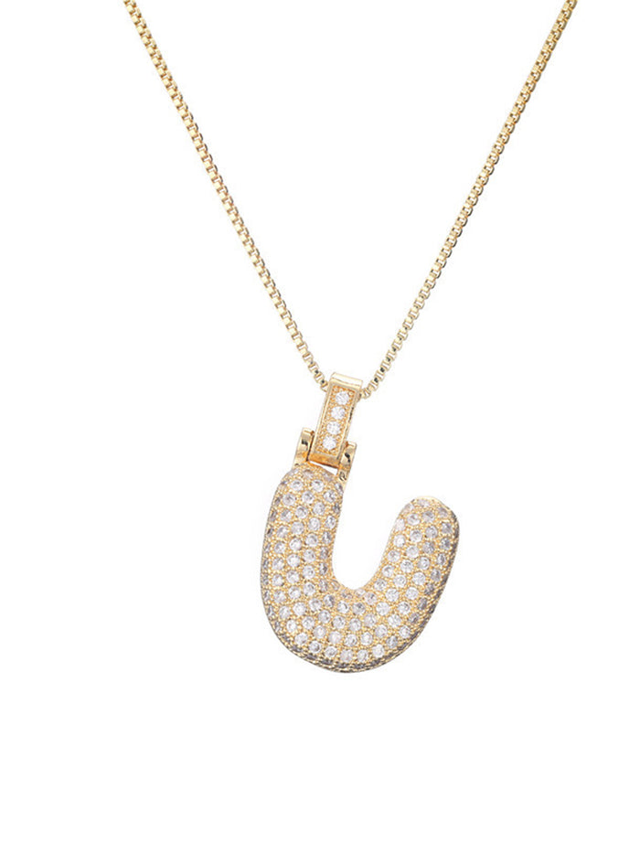 Bubble Letter Necklace – Gold | 18K Gold Plated Stainless Steel | Tarnish-Free
