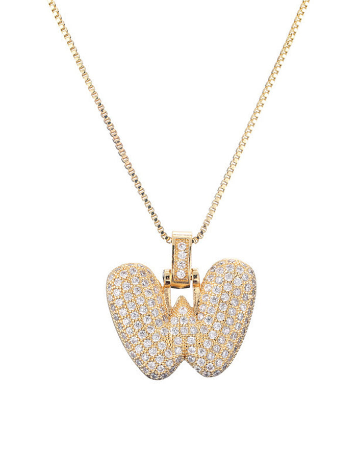 Bubble Letter Necklace – Gold | 18K Gold Plated Stainless Steel | Tarnish-Free