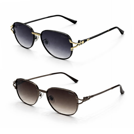 Cartier Elite Square Metal Sunglasses - Men’s