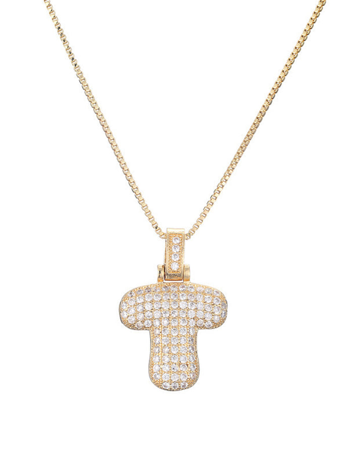 Bubble Letter Necklace – Gold | 18K Gold Plated Stainless Steel | Tarnish-Free