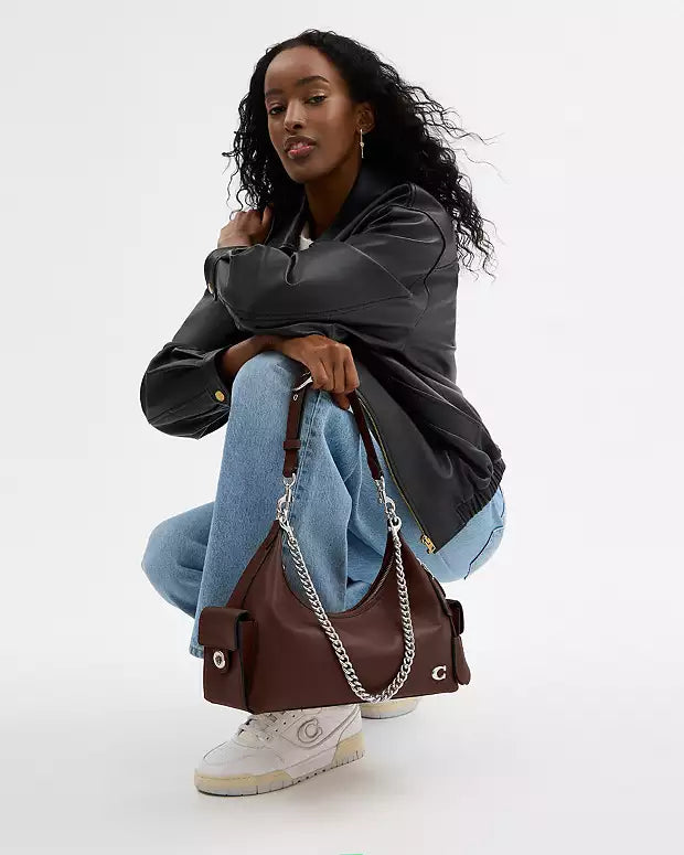 COACH Pocket Juliet Bag 30 - Silver/Brown